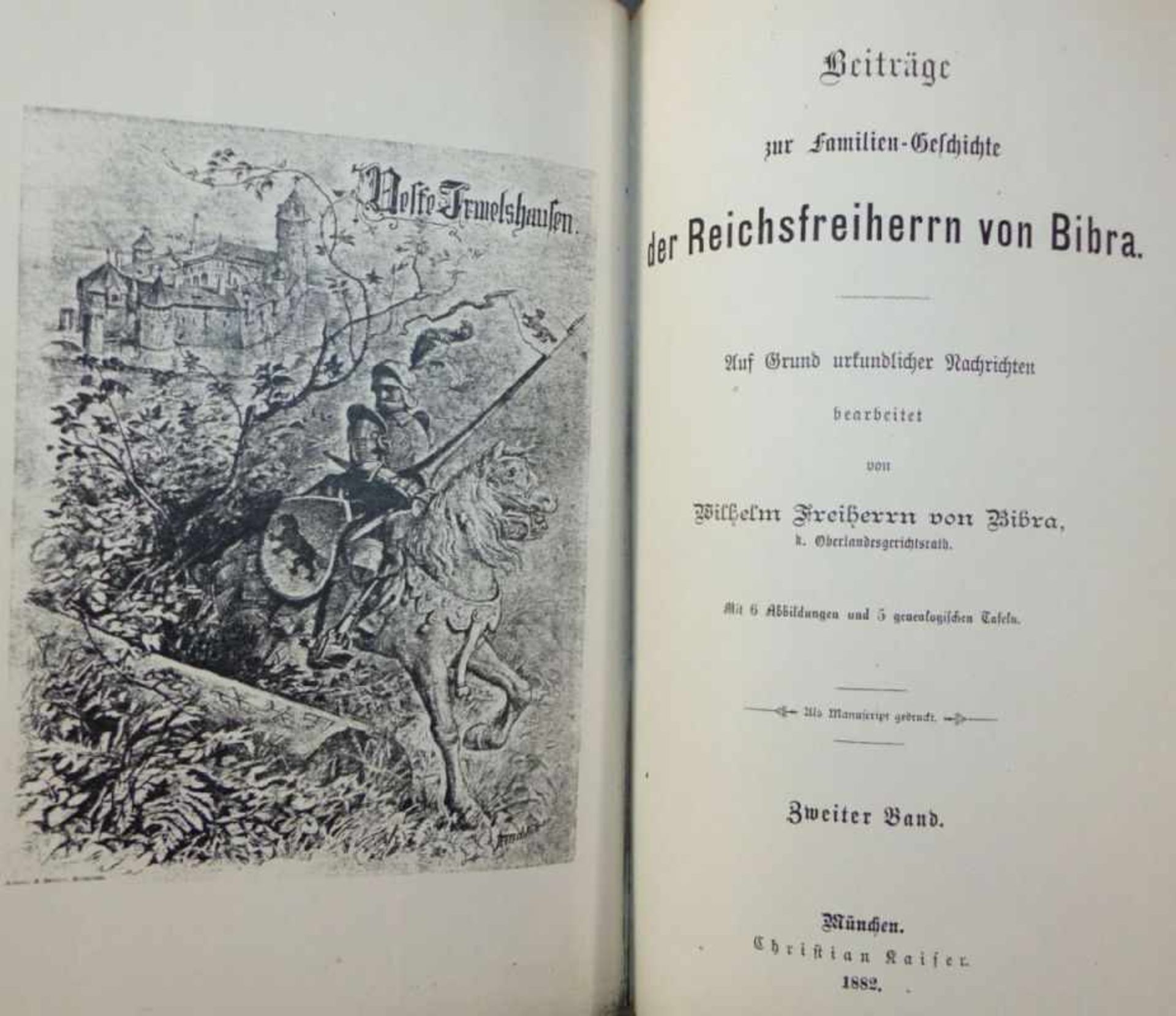 Bibra, Wilhelm von (Hg.) Drei Bände zur Familiengeschichte derer von Bibra Geschichte der Familie - Image 4 of 4