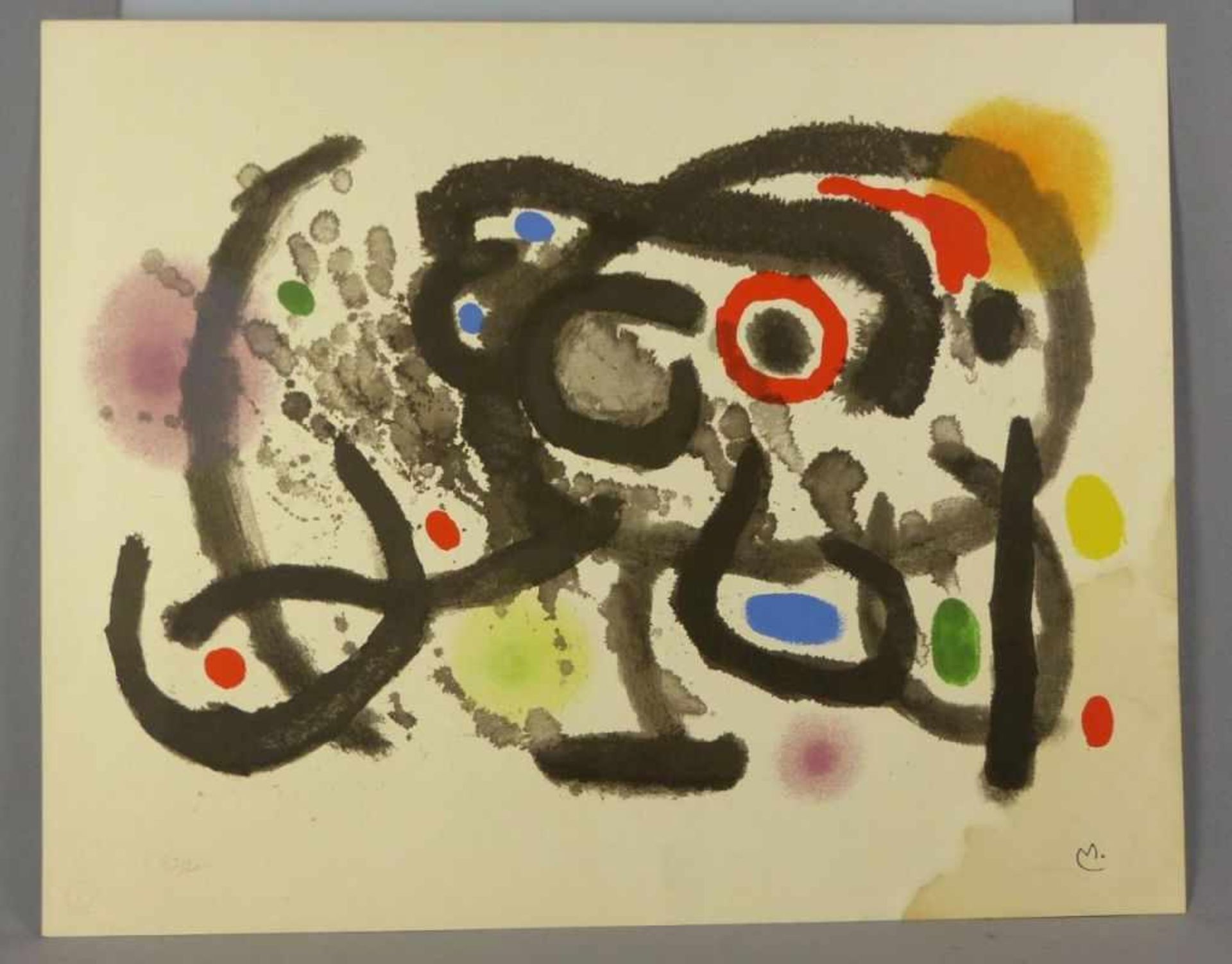 Miró, Joan Komposition (Montroig 1893-1983 Palma de Mallorca) Farblithographie. Rechts unten - Bild 2 aus 2