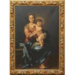 Murillo, Bartolomeo Esteban - Kopie nach Madonna mit dem Jesusknaben 19. Jh. Öl/Lwd. 148 x 100 cm. -