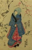 Utagawa Kunisada (Toyokuni III.) Schauspieler in Winterlandschaft (Katsushika 1786-1865 Edo)