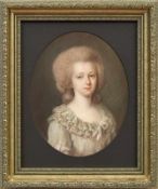 Portrait der jungen "Madame Comtesse de Choiseul Daillecourt" Frankreich, 2. H. 18. Jh. Ovaler