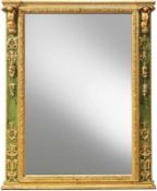 Sehr großer Louis-XVI-Wandspiegel Norditalien, E. 18. Jh. Hochrechteckiges Spiegelglas in