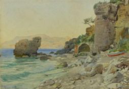 Winkler, Karl Alexander von "Capri, Bagno di Tiberio" (Tallin 1860-1911 Dresden) Aquarell/Karton.