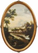 Cignaroli, Vittorio Amedeo (Attrib.) Große, ovale Landschaft (Turin 1730-1800 ebd.) Südliche