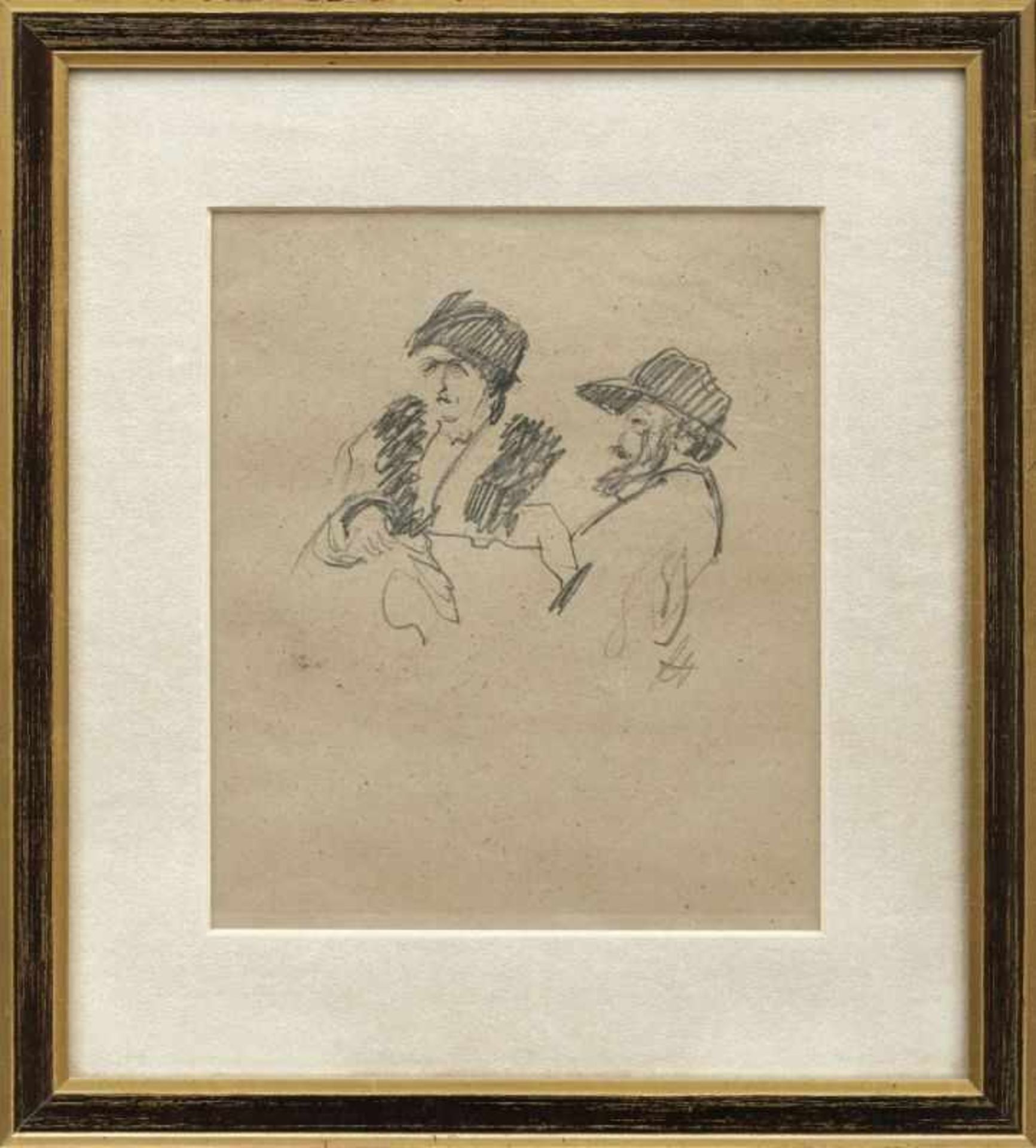 Albert-Lazard, Loulou Bildnisstudie (Metz 1885-1969 Paris) Bleistiftzeichnung/ braunem Papier, um
