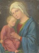 Kleine Madonnendarstellung Süddeutschland, um 1800 Maria mit dem auf ihrem Schoß eingeschlafenen