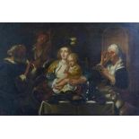 Jordaens, Jacob - Kopie nach Interieur mit musizierender Großfamilie (Antwerpen 1593-1678 ebd.) Öl/