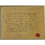 "Dr. Martin Luthers Handschrift" Autograph-Faksimile, 1817 Zwölf Zeilen Text aus der Schrift "Vom