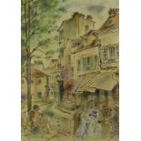 Sauer, Josef "Paris - Montmartre" (Bamberg 1893-1967 München) Aquarell über Tuschfederzeichnung.