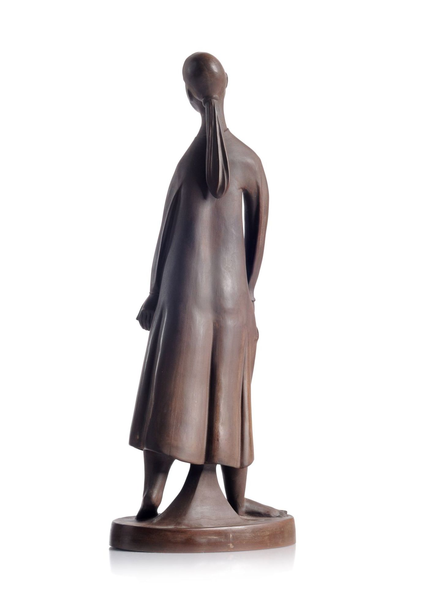 "Schreitende Schlafwandlerin". Gerhard Marcks für Meissen. 1972. Böttgersteinzeug. Unterhalb des - Bild 2 aus 3