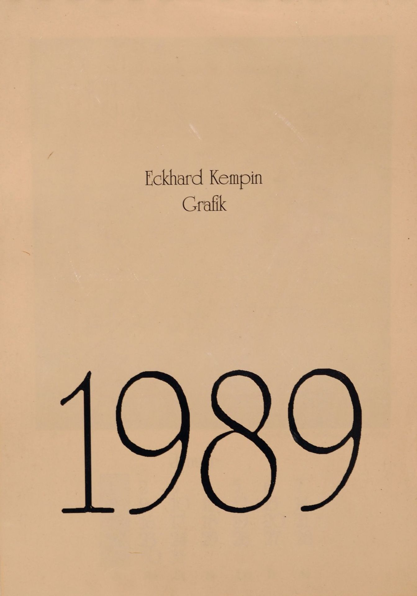 Eckhard Kempin "Grafik". 1989. Künstlerkalender mit 12 Farbmonotypien und Kalendarium sowie einem