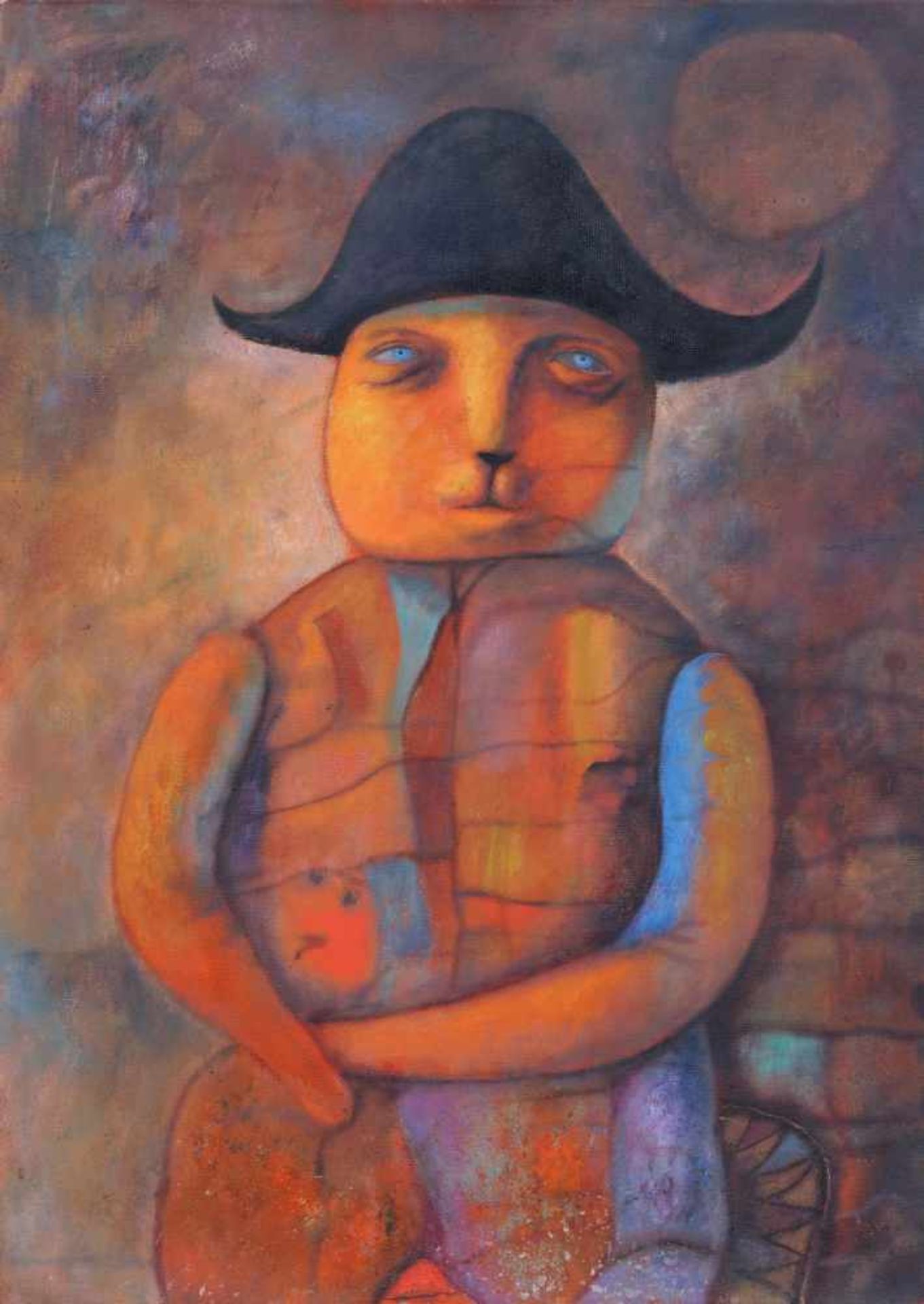 Michael Dobbelt "Hallo Picasso". 1999. Öl auf Leinwand. Verso kyrillisch signiert "M. Petrov",