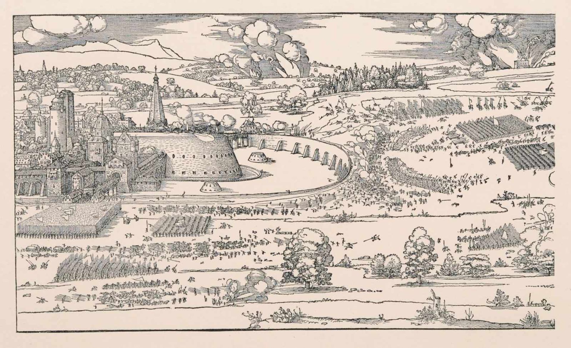 Albrecht Dürer, Drei Reichsdrucke "Belagerung einer Festung I" / "Belagerung einer Festung II" / "