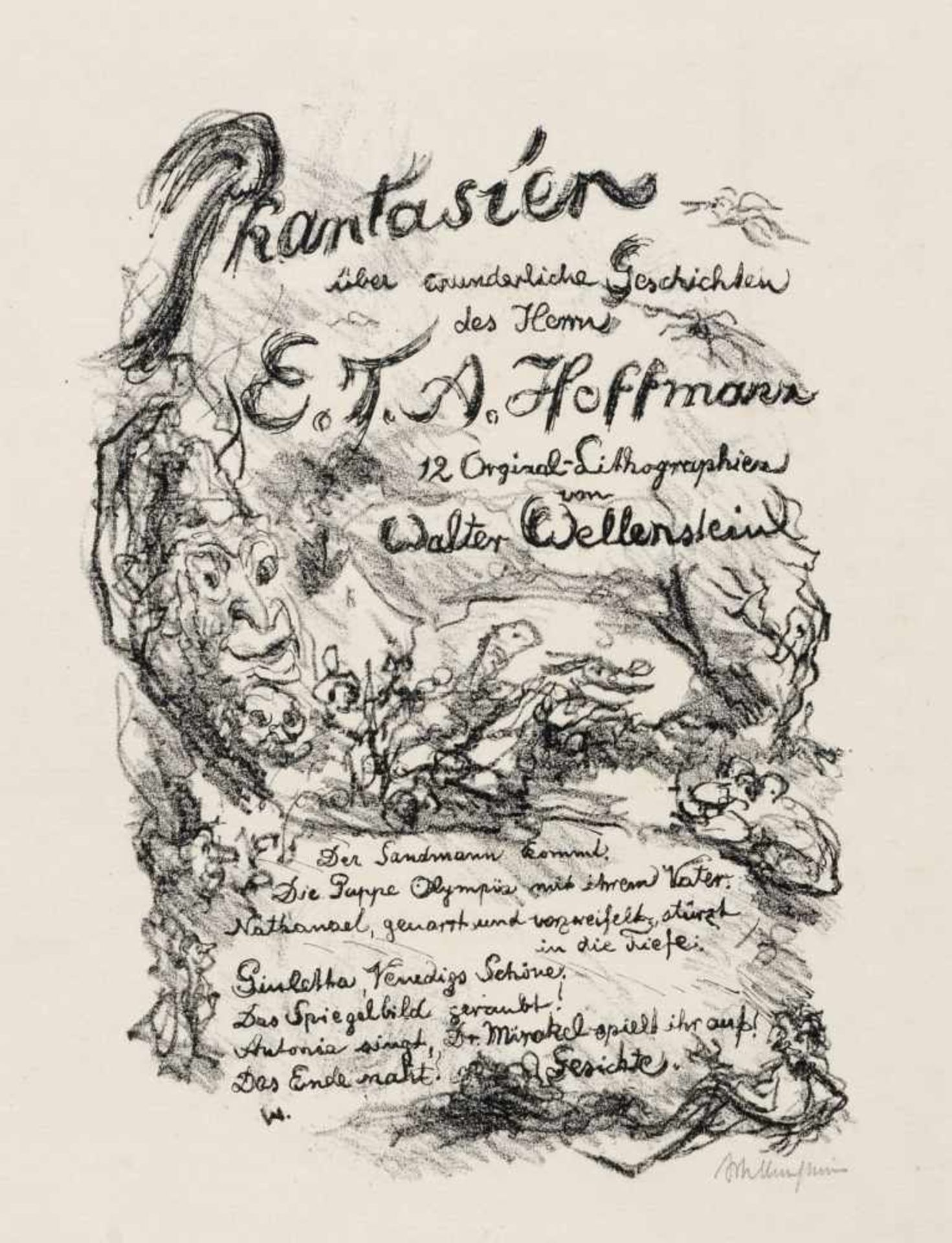 Walter Wellenstein "Phantasien über wunderliche Geschichten des Herrn E.T.A. Hoffmann" 1923.