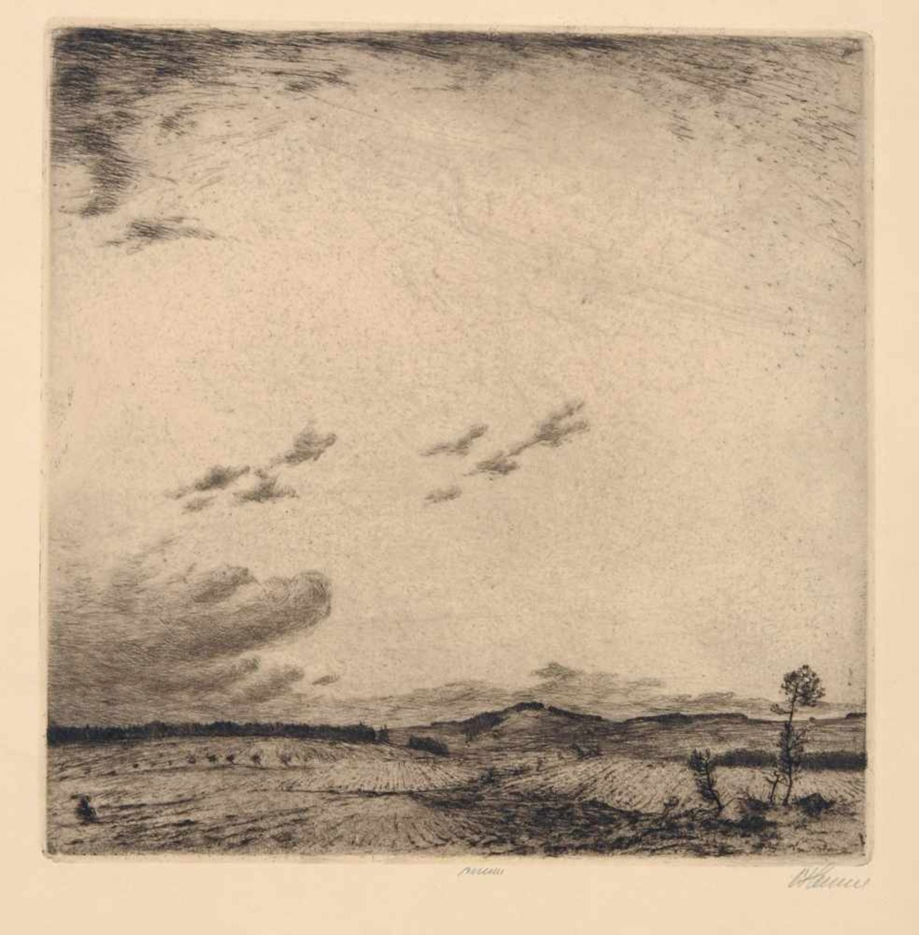 Artur Henne "Die alte Brücke" / Drei Landschaftsdarstellungen / Zwei Autographen. 1920er Jahre. - Bild 5 aus 11