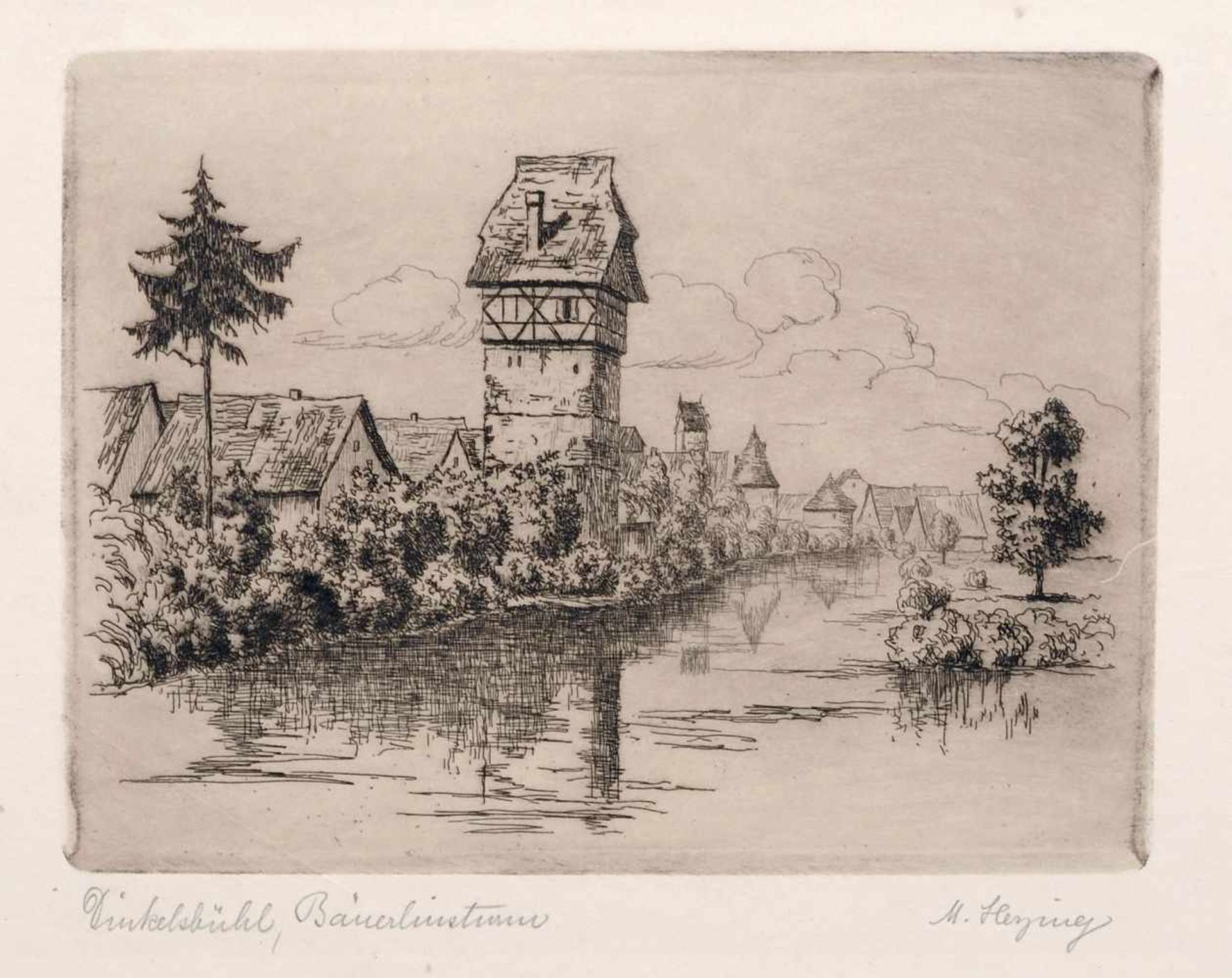 Minni (Hermine) Herzing "Ellwangen" / "Ellwangen" / "Rothenburg" / "Dinkelsbühl". 1. H. 20. Jh.