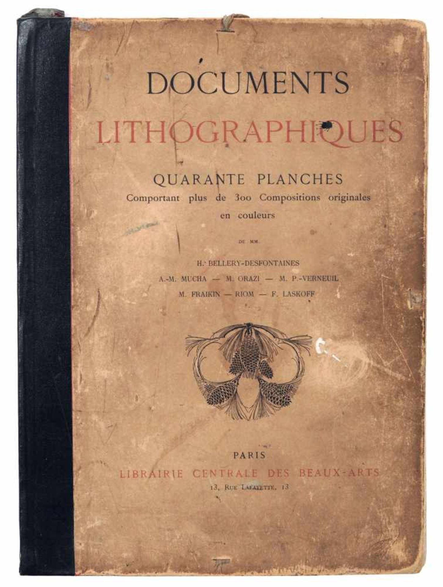 Alphonse Mucha und andere französische Künstler "Documents Lithographiques". Um 1900. Lithografien