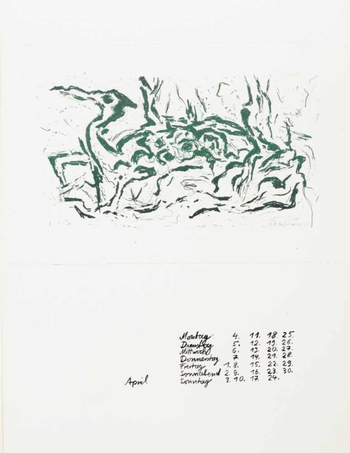 Verschiedene Künstler "Grafikkalender 1977" des Staatlichen Kunsthandels der DDR. 1977. - Bild 8 aus 25