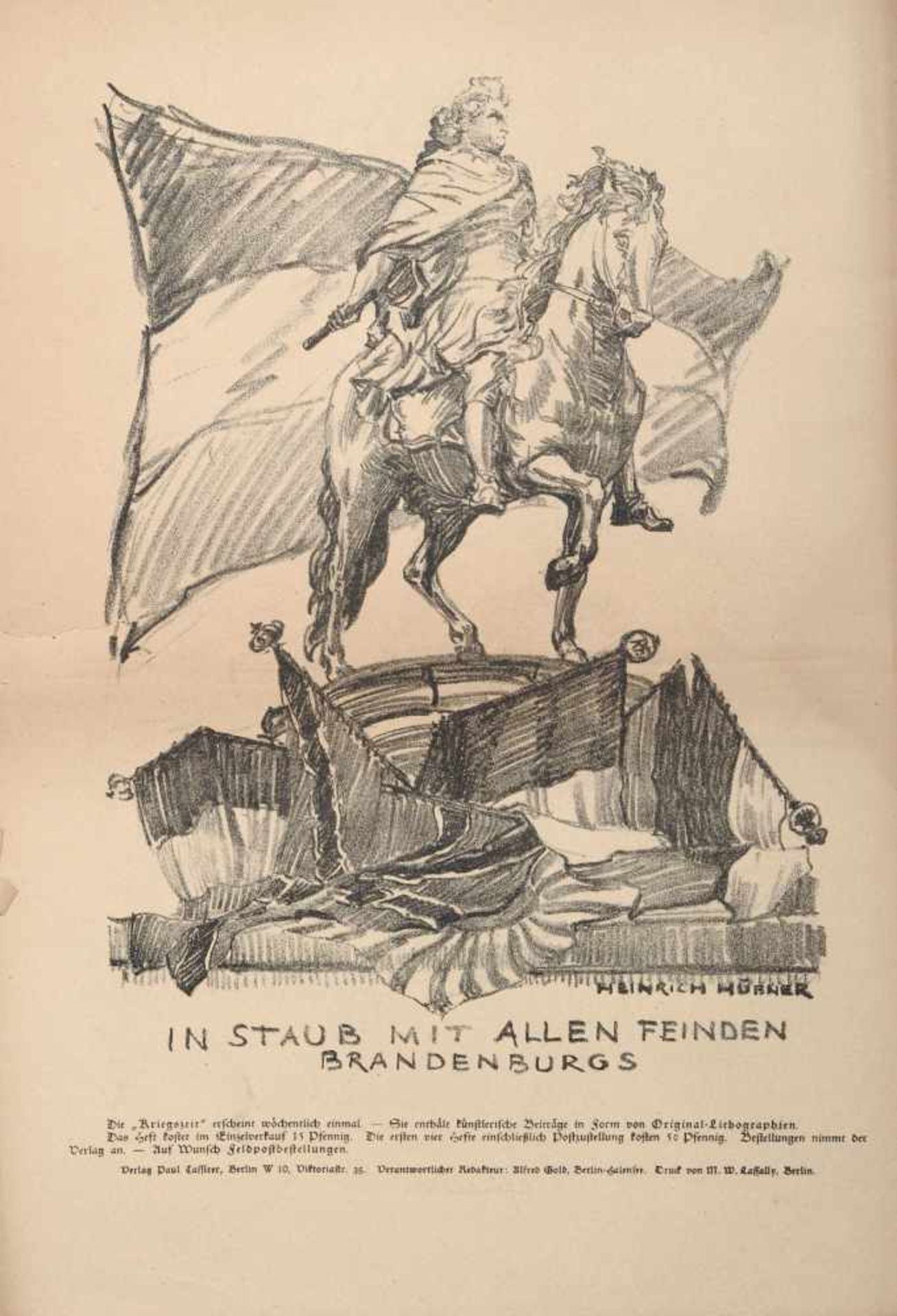 Verschiedene Künstler, Paul Cassirer (Hrsg.) "Kriegszeit" Heft No. 3, 16. September. 1914. - Bild 3 aus 3