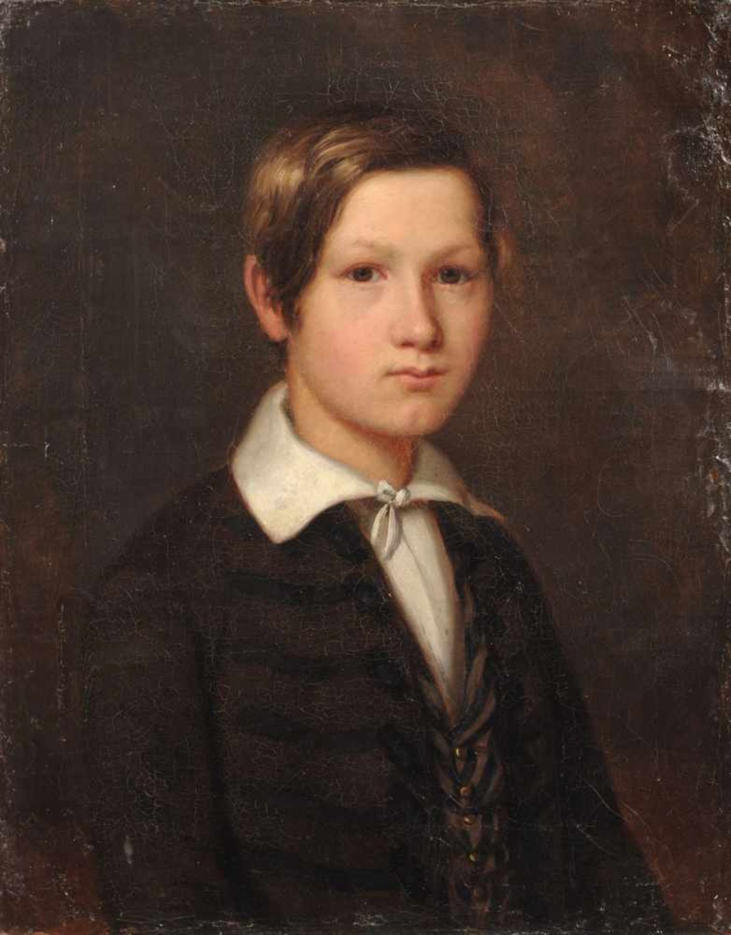 Deutscher Künstler, Zwei Kinderbildnisse Louis Kern / Heinrich Kern. 1846. Öl auf Leinwand.