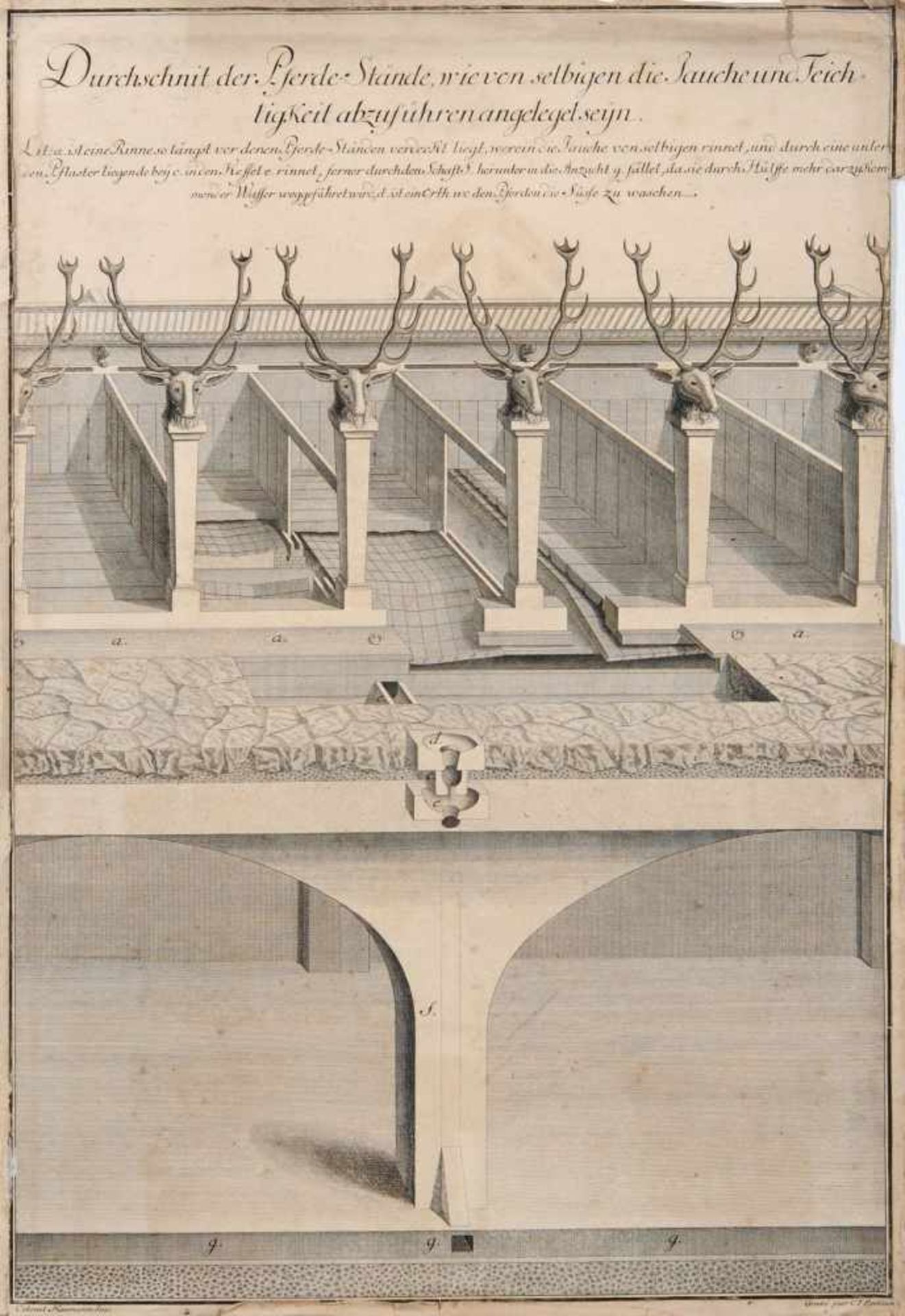 Johann Christoph von Naumann "Vorstellung des Jagt-Palaies Hubertusburg". 1727. Kupferstiche. - Bild 9 aus 10