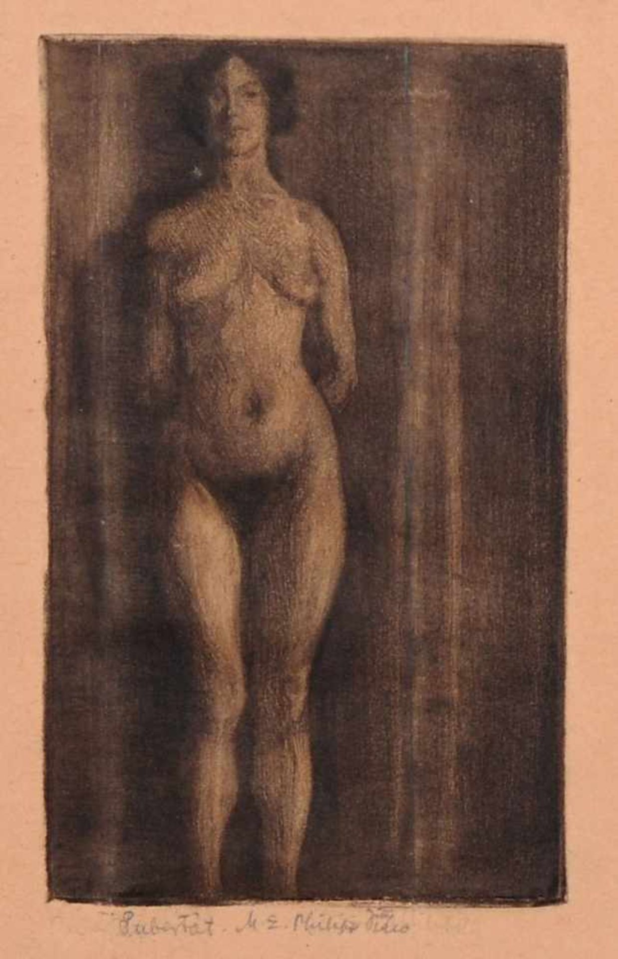 Martin Erich Philipp (MEPH) "Pubertät" (zwei Abzüge) / "Mädchenakt von vorn". 1910. - Bild 2 aus 3