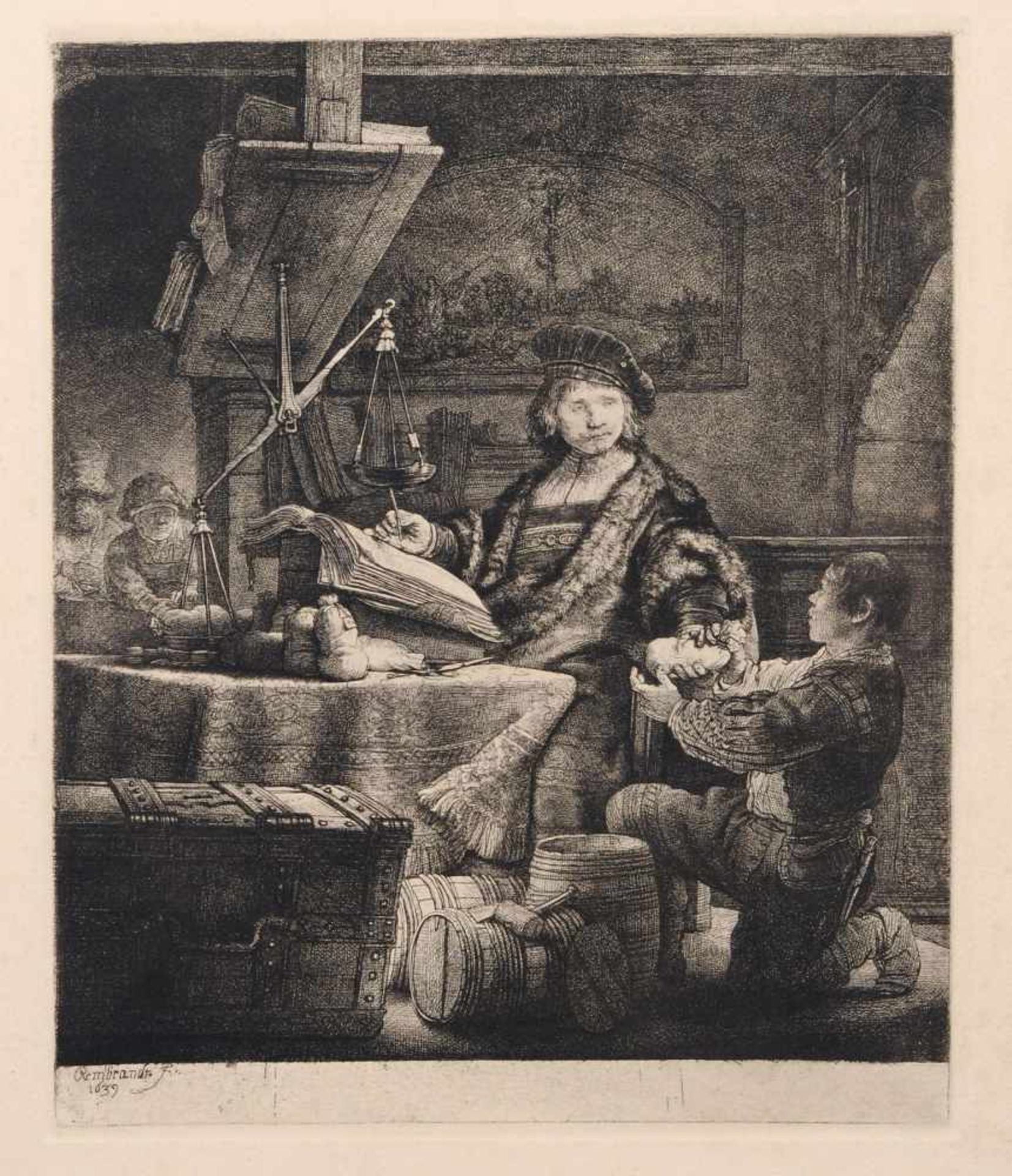 Rembrandt Harmenszoon van Rijn, Fünf Reichsdrucke und Amslerdrucke "Hermann Doomer, - Bild 4 aus 5