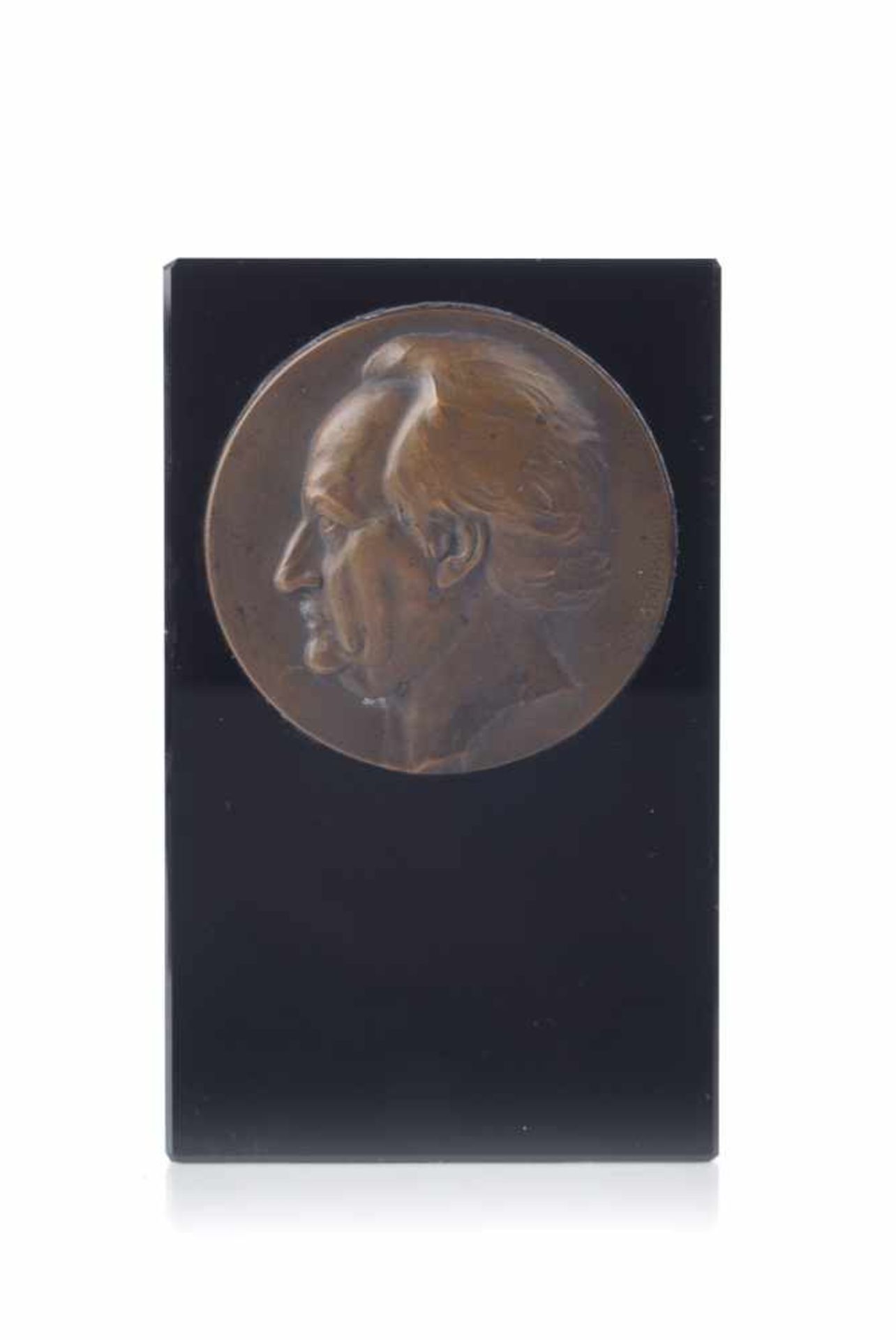 Plakette mit dem Porträt Johann Wolfgang v. Goethes. Raimund Paschold. 1. Viertel 20. Jh. Bronze,