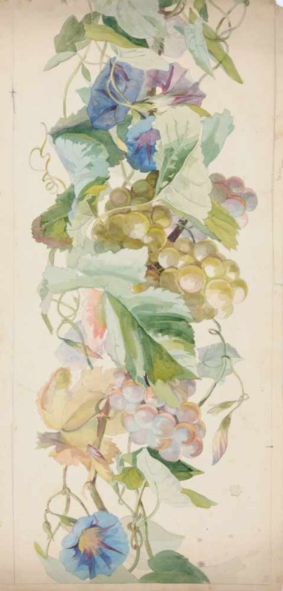 Oskar Schröder und andere Künstler, Zehn Obst- und Gemüsestilleben. 1892/1897. Gouachen auf festem - Bild 5 aus 10
