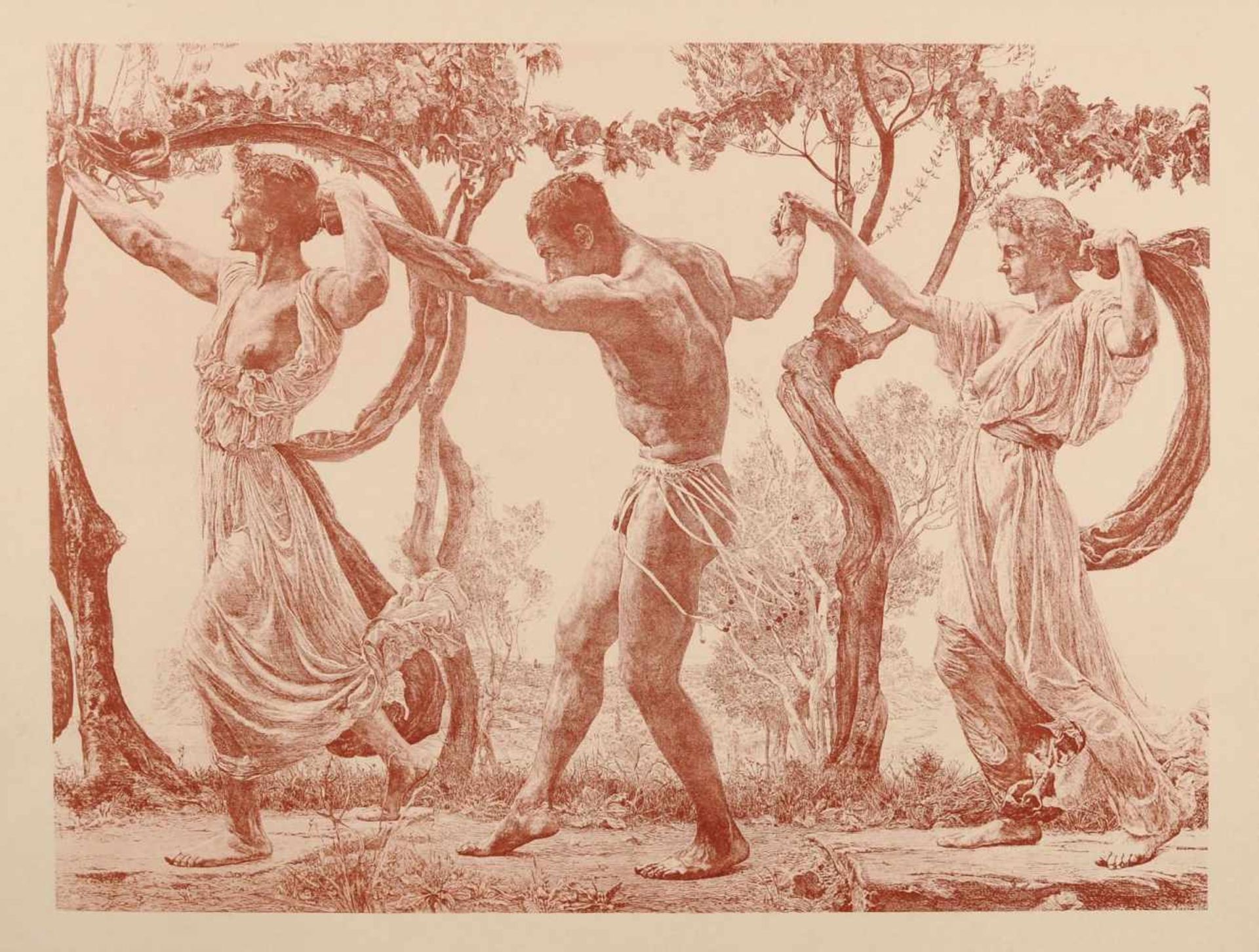 Otto Greiner "Herakles am Scheidewege" / "Die Tanzenden" / "Odysseus und die Sirenen". 1893/1896. - Bild 2 aus 3