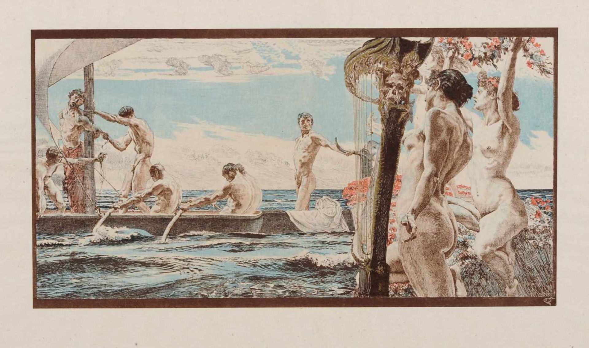 Otto Greiner "Herakles am Scheidewege" / "Die Tanzenden" / "Odysseus und die Sirenen". 1893/1896. - Bild 3 aus 3
