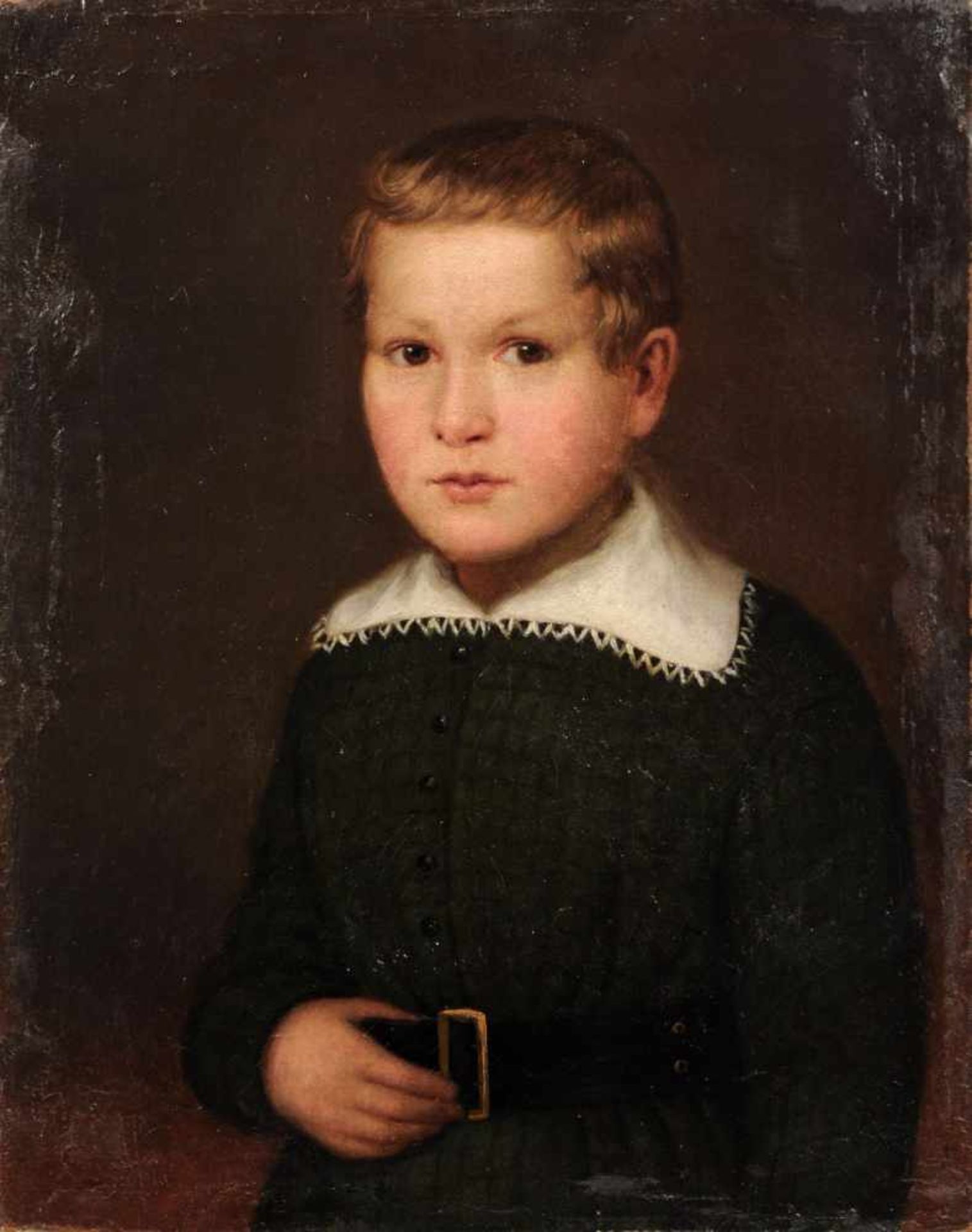 Deutscher Künstler, Zwei Kinderbildnisse Louis Kern / Heinrich Kern. 1846. Öl auf Leinwand. - Bild 2 aus 6