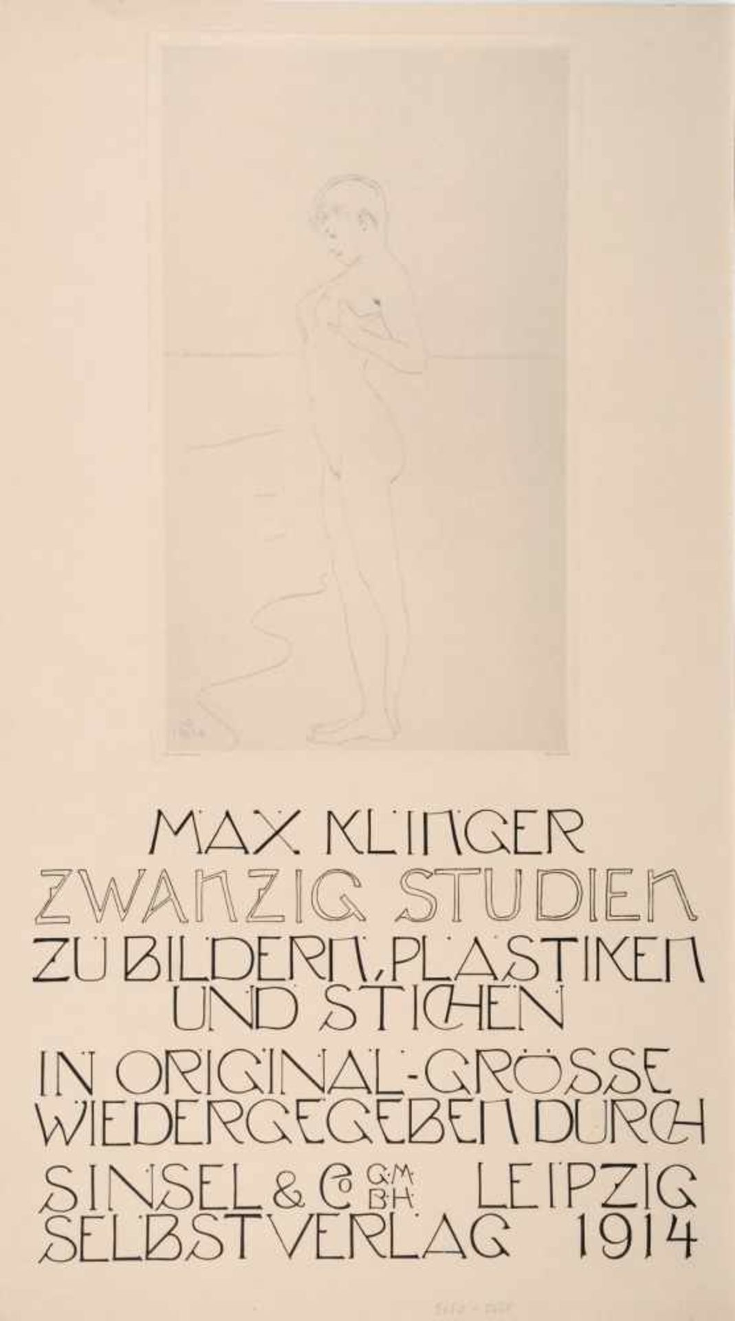 Max Klinger "Zwanzig Studien zu Bildern, Plastiken und Stichen in Originalgröße". 1914.