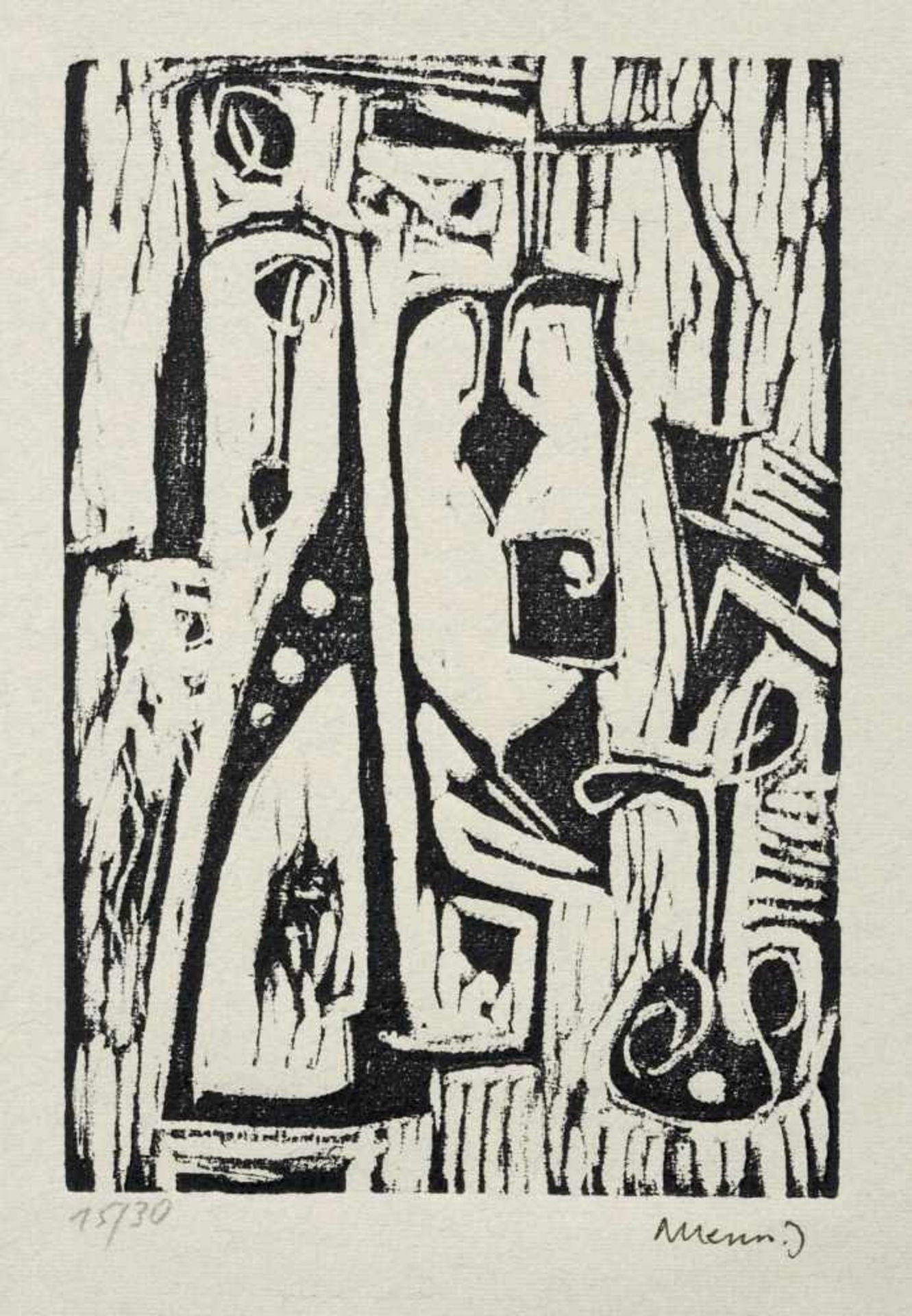 Albert Hennig "10 Holzschnitte von Albert Hennig". 1962 /1963. Holzschnitte auf grünlichem " - Bild 2 aus 5