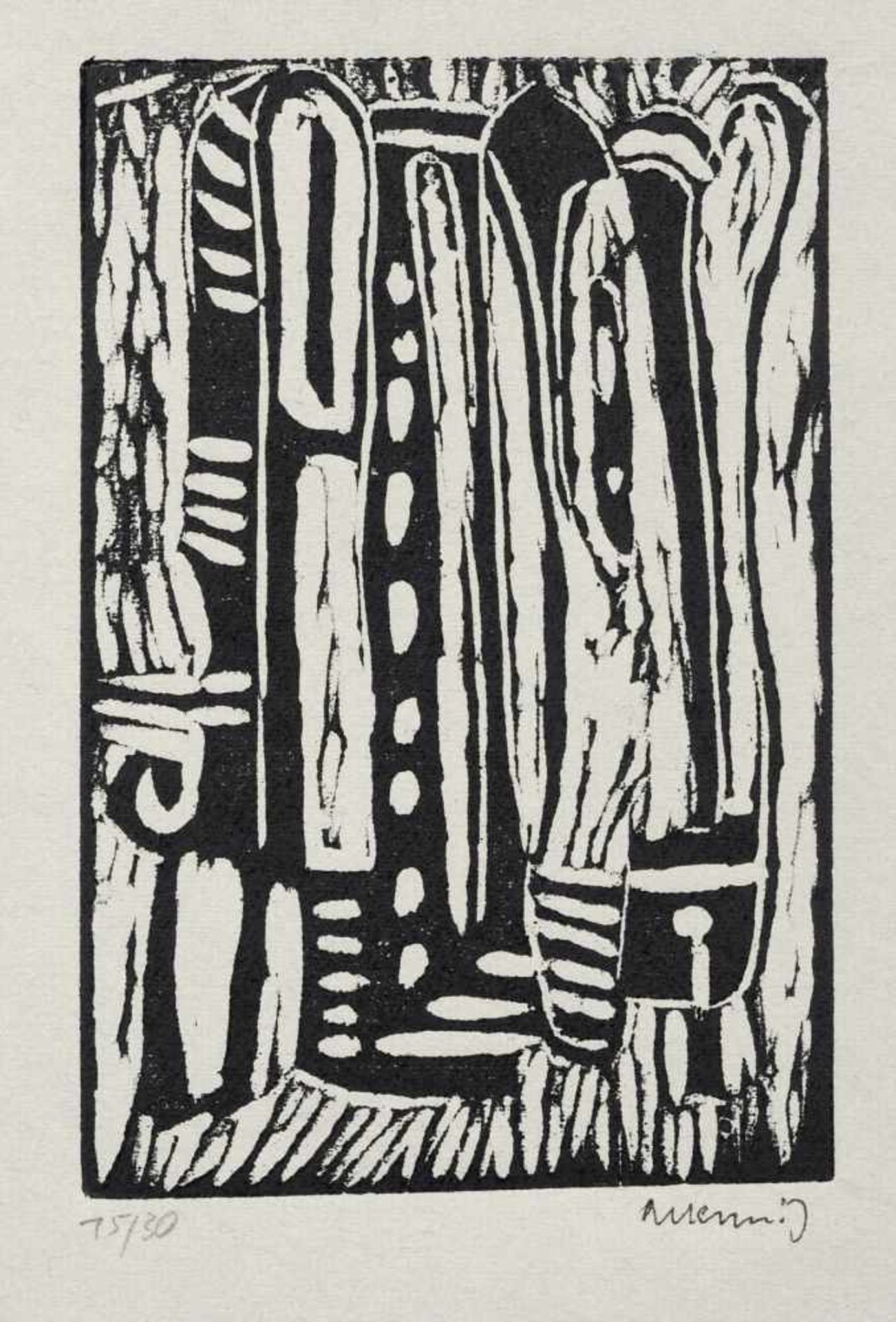 Albert Hennig "10 Holzschnitte von Albert Hennig". 1962 /1963. Holzschnitte auf grünlichem " - Bild 3 aus 5
