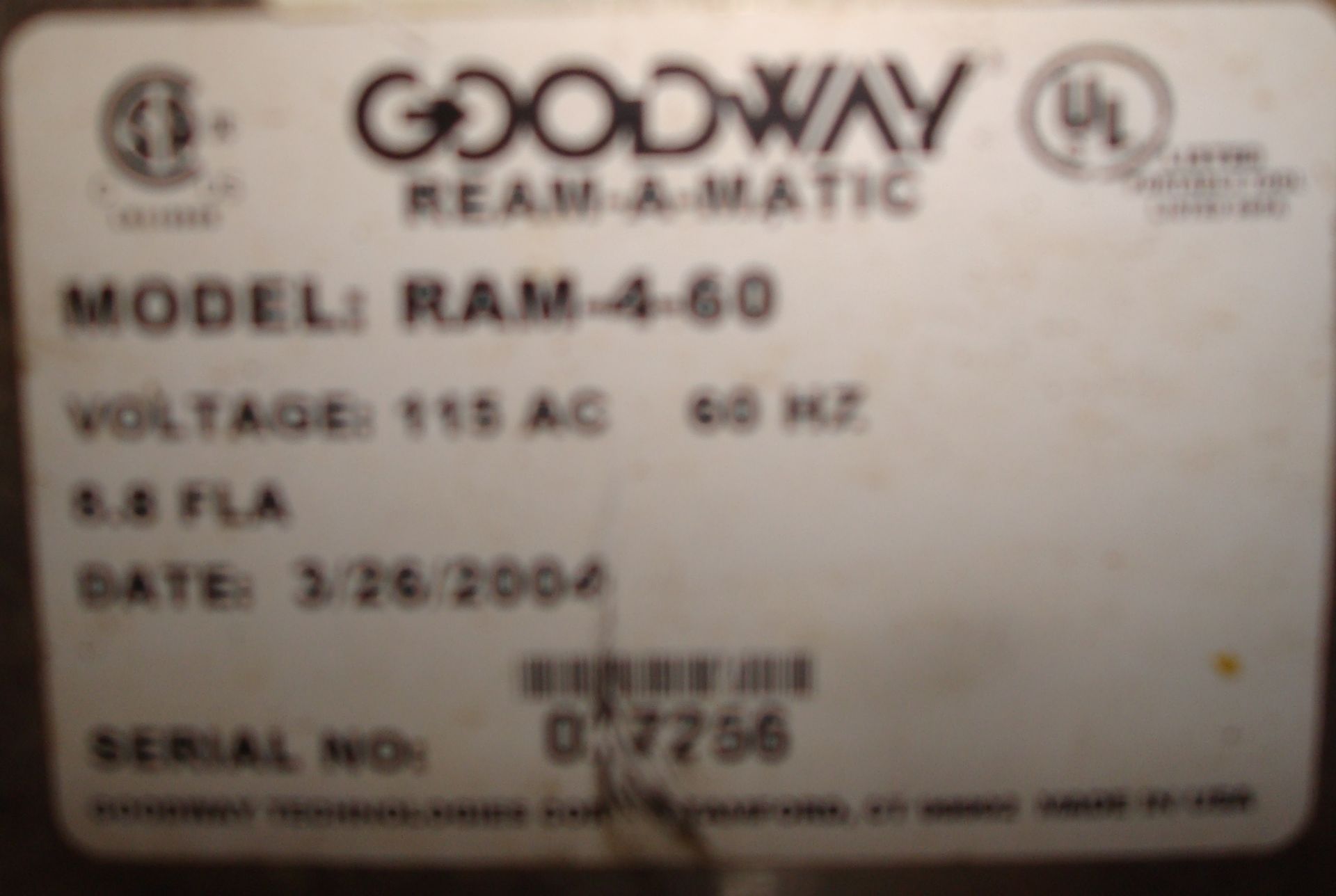 Goodway model RAM-4-60 rotary chiller tube cleaner - Bild 4 aus 5
