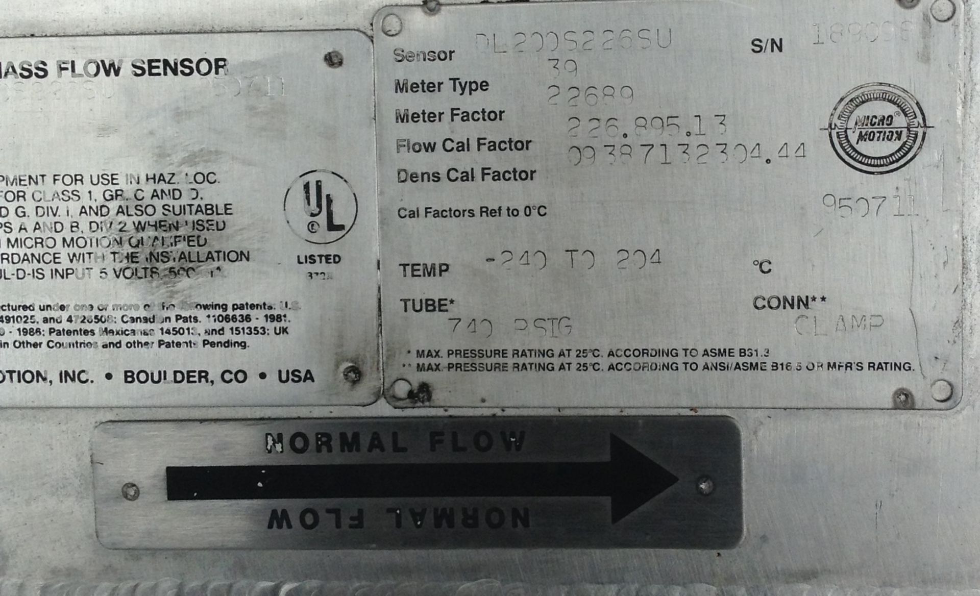 Micro Motion mass flow meter - Image 3 of 5