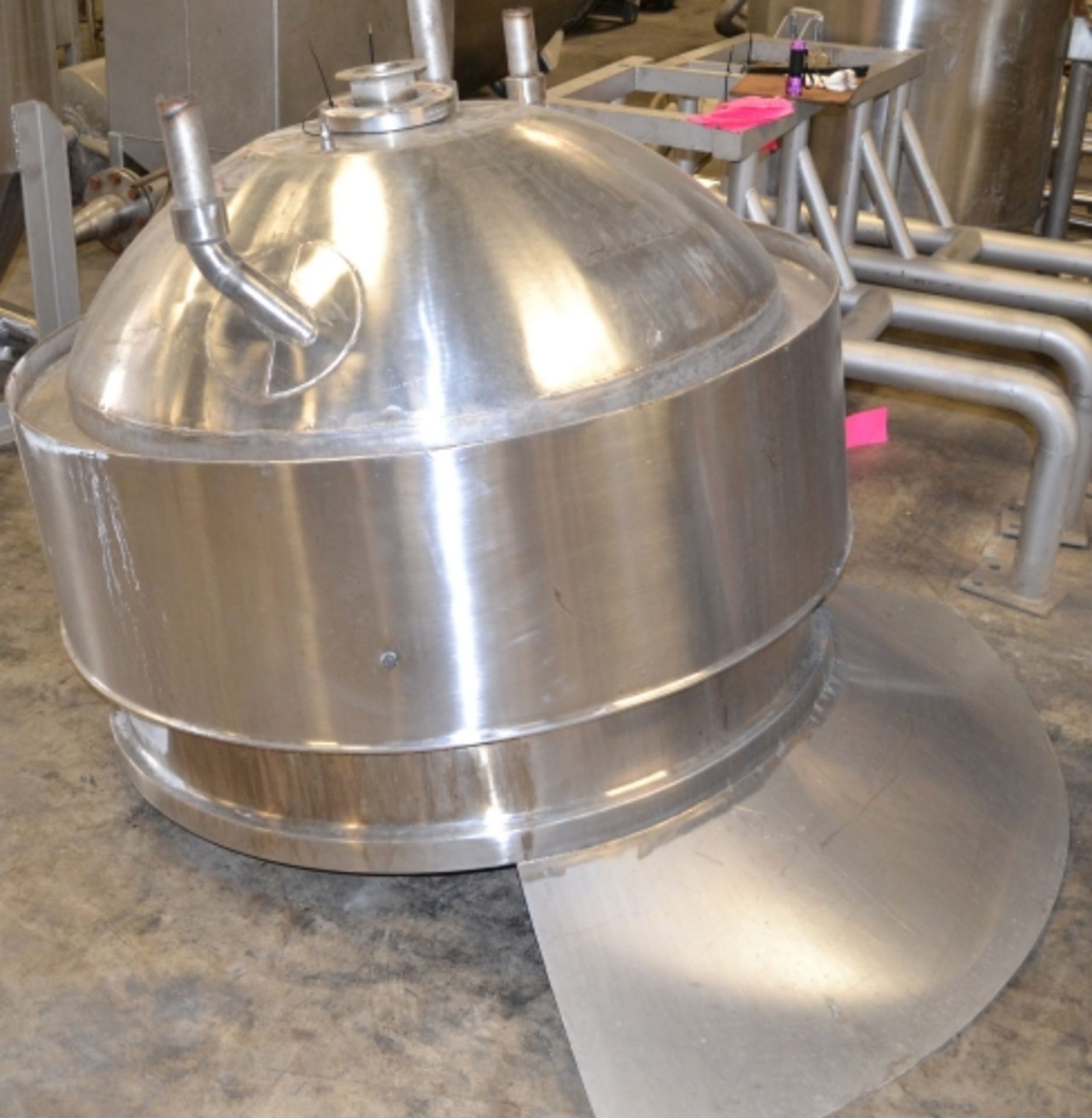 140 gallon J.C. Pardo stainless steel kettle