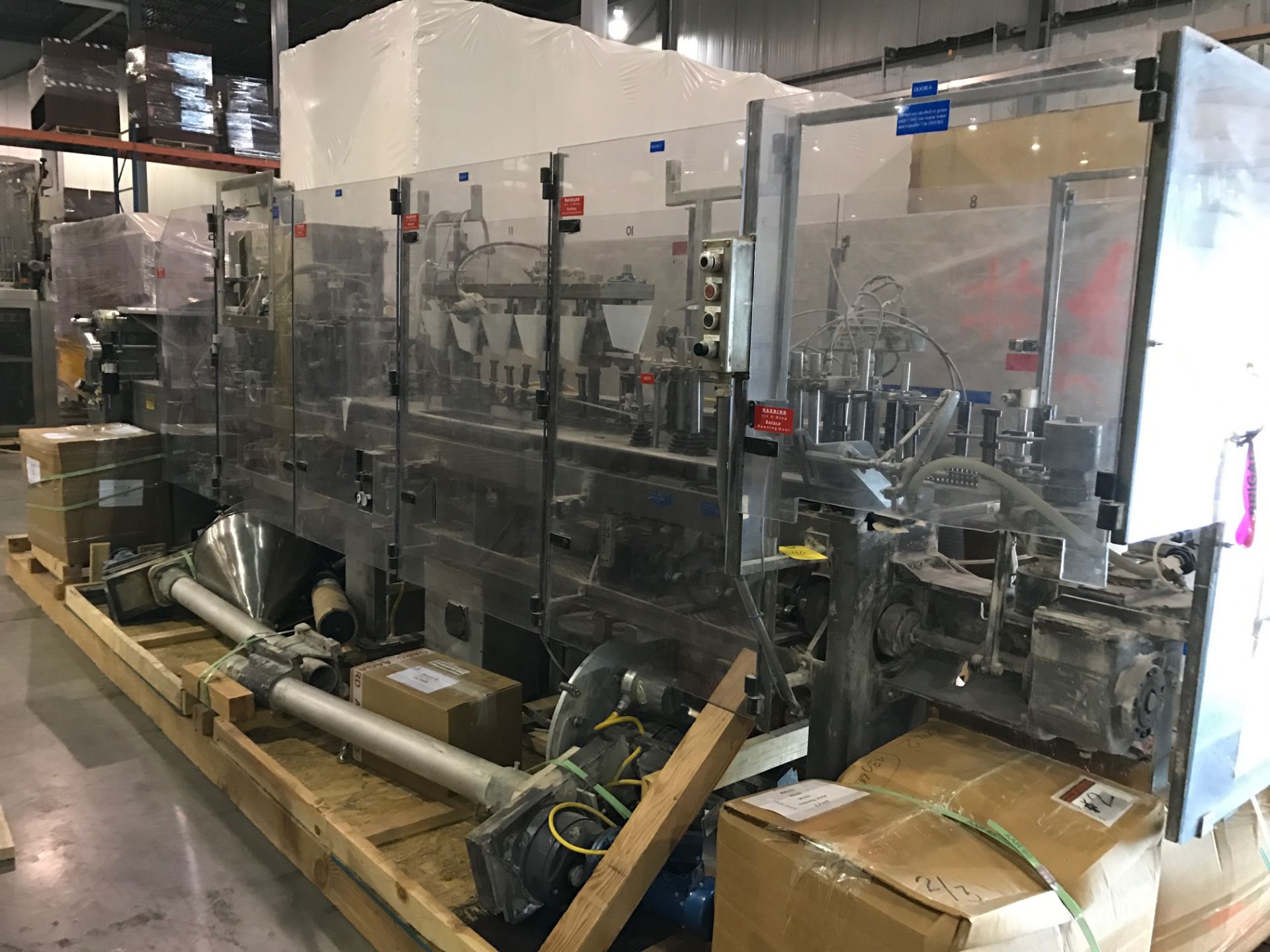 Klockner Bartelt Packaging Machine Model IM-8-14 S/N 1093 with Speedee Type Fillers and Control