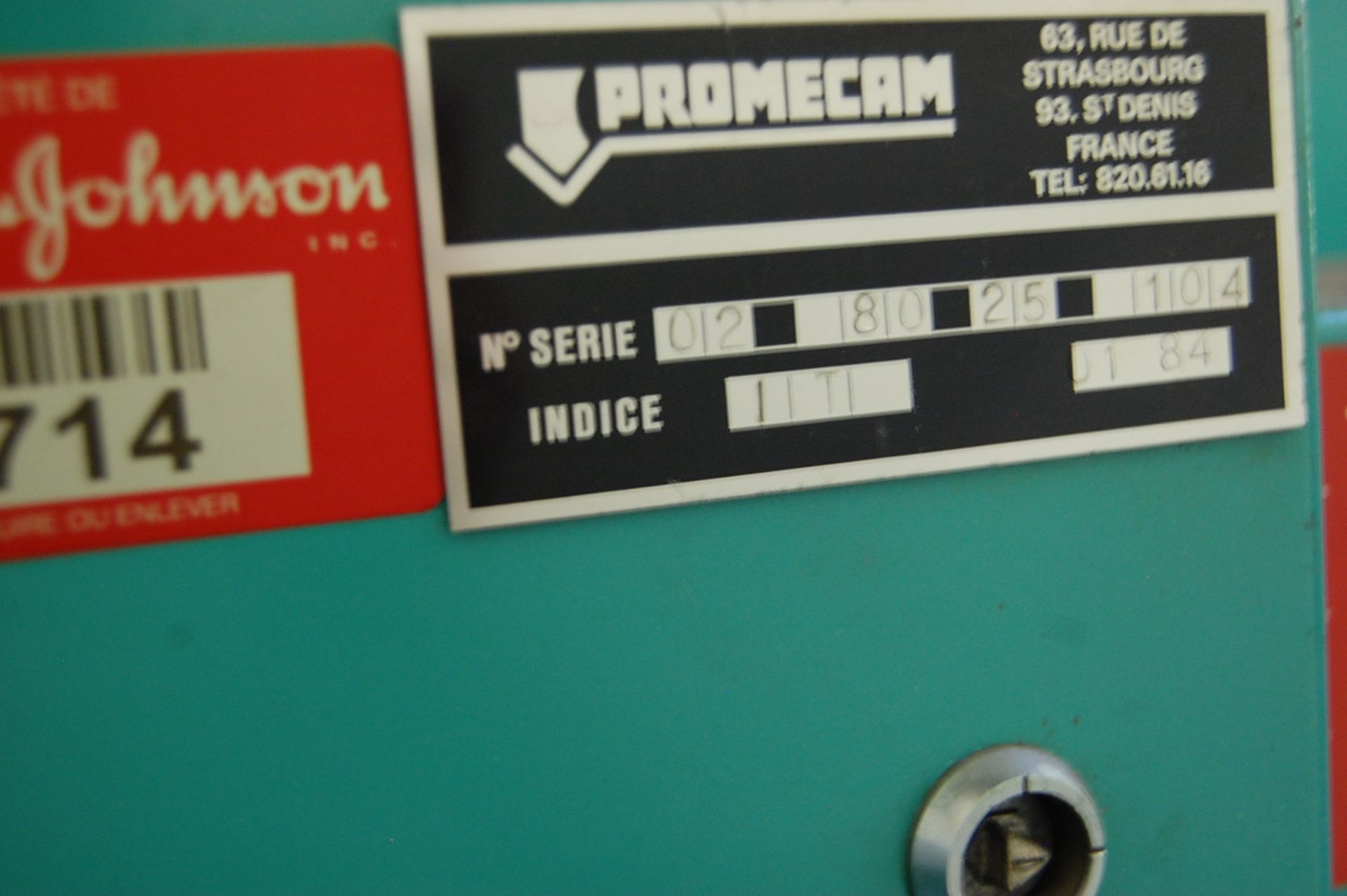 Promecam Model #IT2-80-25 Press Brake Rated 119 Ton Capacity, 8 ft. Bed, Approx. 10 in. Stroke, - Image 2 of 4