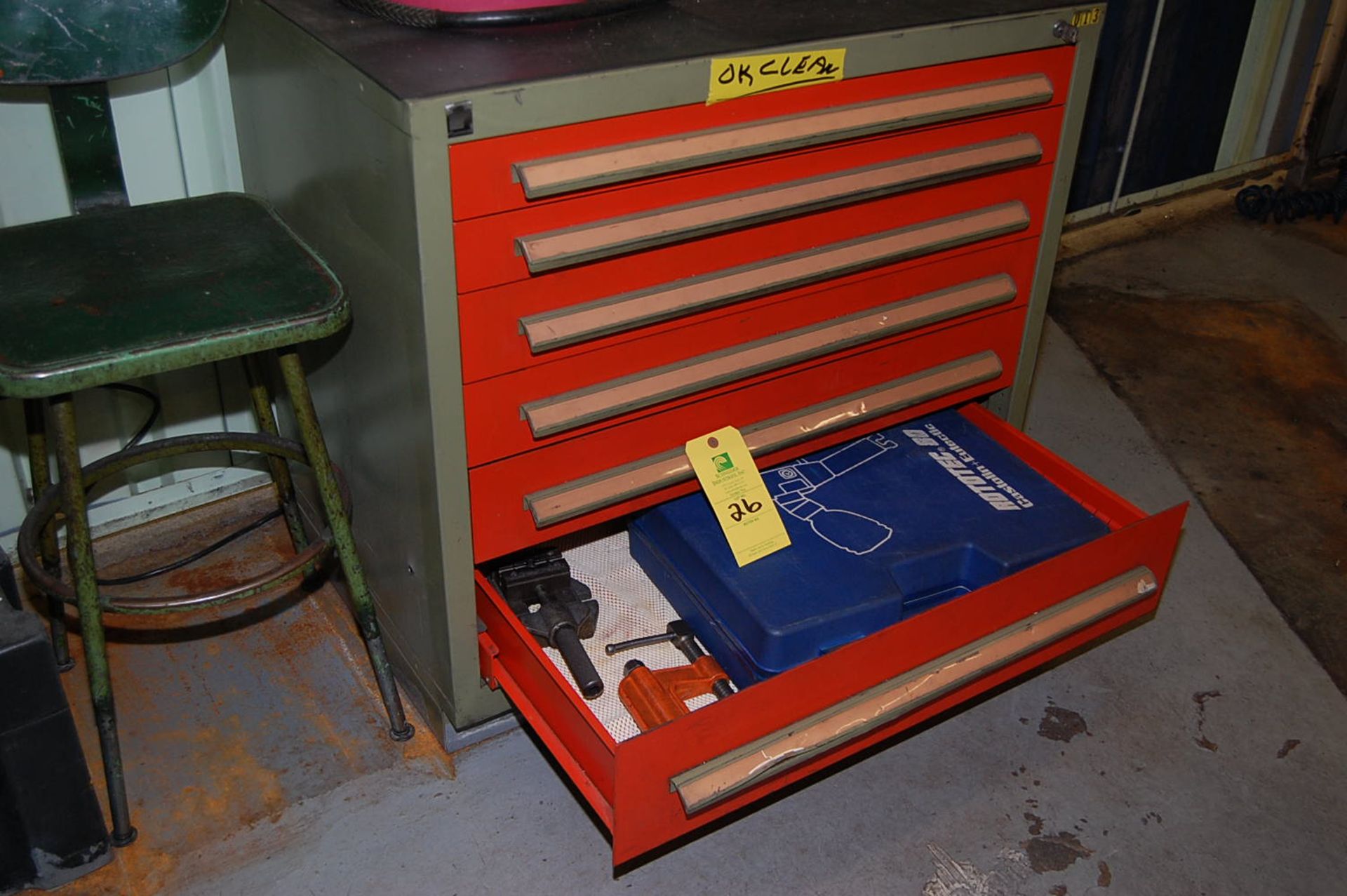 Rousseau 6-Drawer/Roller Drawer Tool Cabinet w/Contents, Assorted Dormer Tooling Drills, LOADING FEE - Image 4 of 4