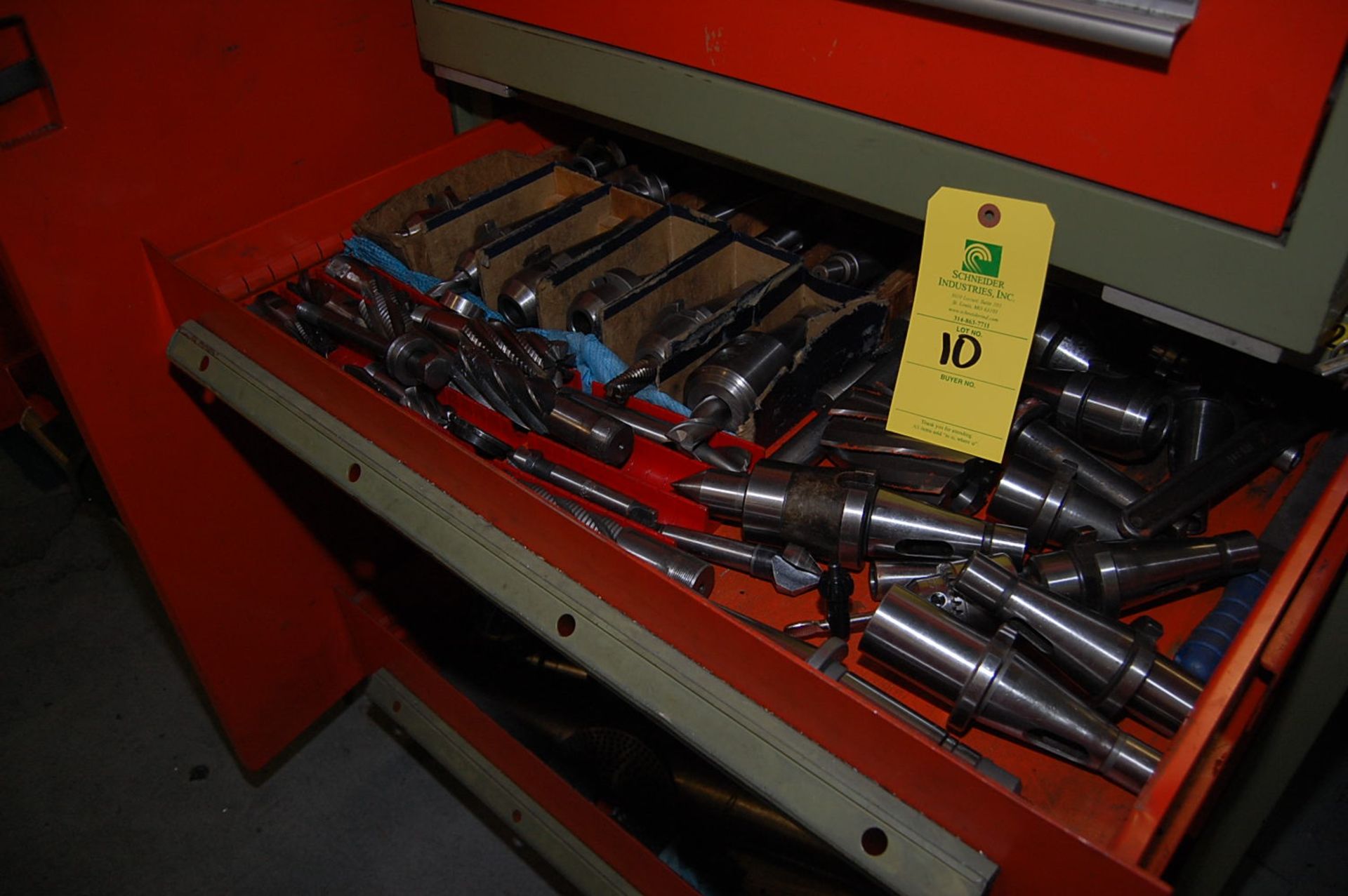 Rousseau 4-Drawer Roller Drawer Tool Cabinet, Includes Contents - (12) Assorted Tool Holders, - Image 2 of 3