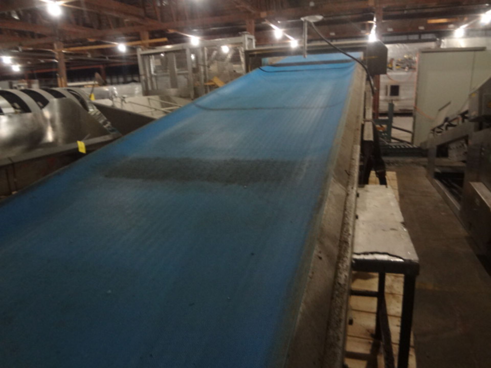 Incline Belt Conveyor with Loma IQ2 Metal Detector 44 inch wide x 4 inch High aperture 25 Feet