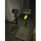 (2) Small Portable Platform Scales, with 17 in. Wide x 21 in. Platform, Ingredient Weigh Scale