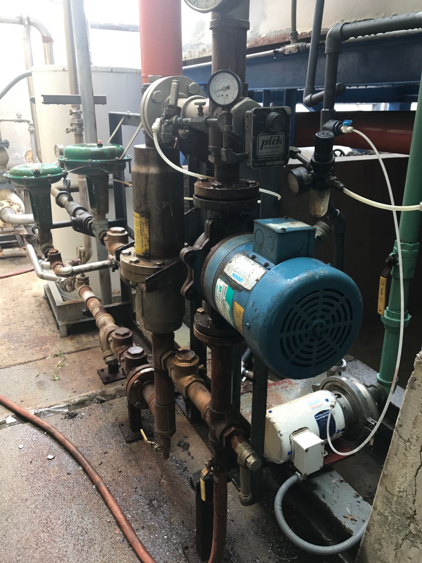 Pick Heater and Centrifugal Pump, (2) Steam Valve and Booster Pump