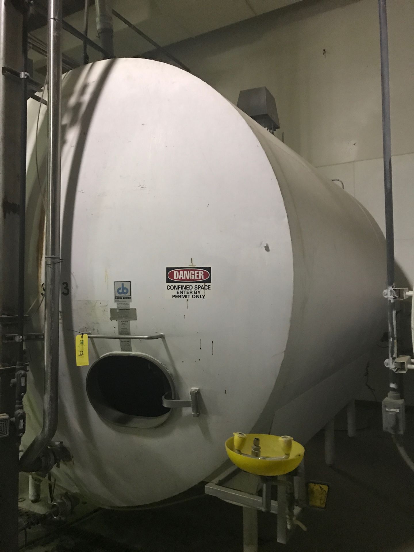 Cherry Burrell 6,000 Gal. HFCS Jacketed Horizontal Holding Tank, 10 ft. Diameter x 14 ft. Long - Image 2 of 4