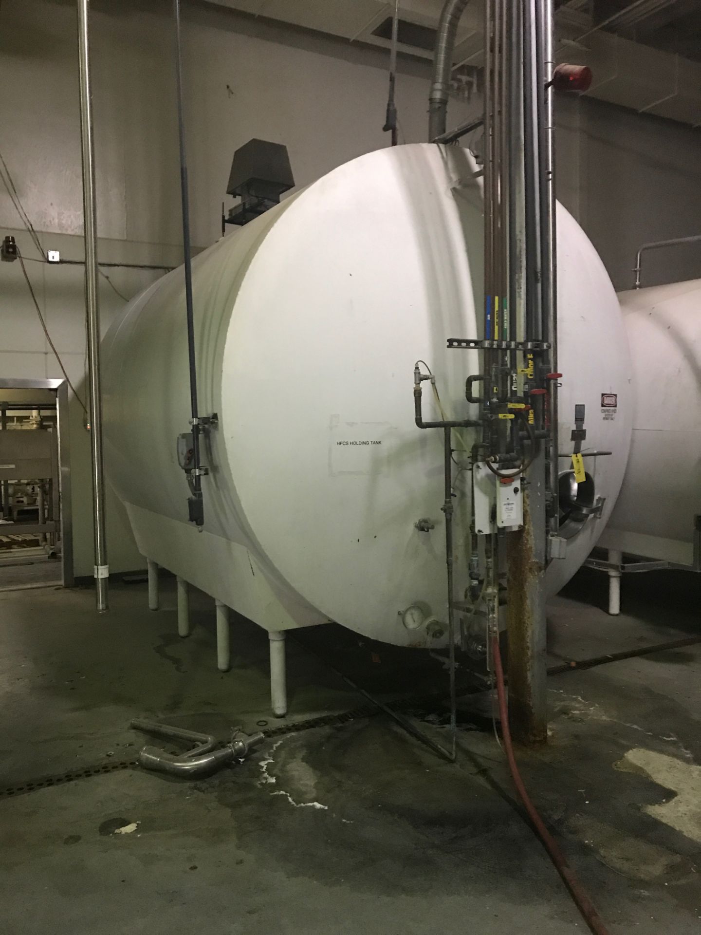 Cherry Burrell 6,000 Gal. HFCS Jacketed Horizontal Holding Tank, 10 ft. Diameter x 14 ft. Long