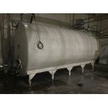 DCI 6,000 Gal. Jacketed Agitated Syrup Hold Tank, 8 ft. Diameter x 18 ft. Long with Spray Ball,