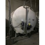 Mueller 5,000 Gal. Jacketed Agitated Hold Tank, 8 ft. Diameter x 16 ft. Long with Spray Ball, 2 HP