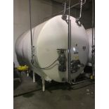 Mueller 5,000 Gal. Jacketed Agitated Hold Tank, 8 ft. Diameter x 16 ft. Long with Spray Ball, 2 HP